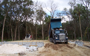 Slab preperation done by TR Hunter Site Development Company