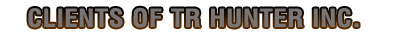 Clients of TR Hunter Inc in the Tampa Bay Area and Surrounding Counties